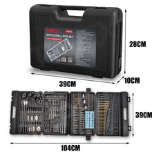 Load image into Gallery viewer, TOPEX 204PC Combination Titanium Drill Bit Set Screw Bits for Metal Wood Masonry