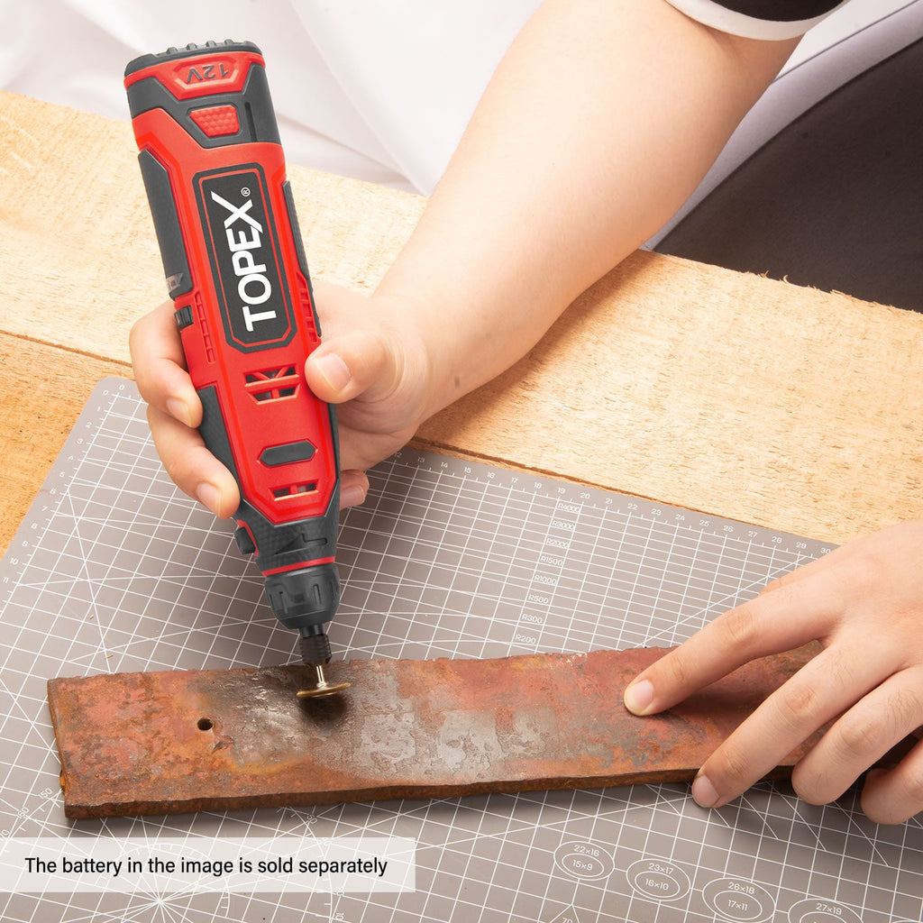 TOPEX 12V Cordless Rotary Tool Speed 5000-25000rpm Carving tool Set Grinding tool Kit - Skin Only