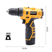 Load image into Gallery viewer, MasterSpec 12V Cordless Drill Driver Screwdriver Accessories W/Battery Charger