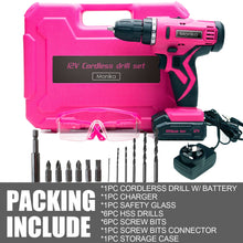 Load image into Gallery viewer, Monika 12V Pink Lithium Cordless Drill