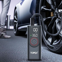 Load image into Gallery viewer, TOPEX 12V Car Tyre Inflator Portable Air Compressor Cordless Air Pump 150PSI Air Pump Dual Power Electric Tyre Pump for Car/ Motorcycle/ Bike/ Ball/ Custom