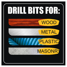 Load image into Gallery viewer, MasterSpec 92 PC Cordless Hammer Drill 18V Power Tool Kit Screw Flap Bits