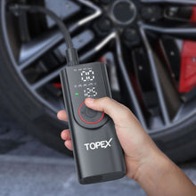Load image into Gallery viewer, TOPEX 12V Car Tyre Inflator Portable Air Compressor Cordless Air Pump 150PSI Air Pump Dual Power Electric Tyre Pump for Car/ Motorcycle/ Bike/ Ball/ Custom