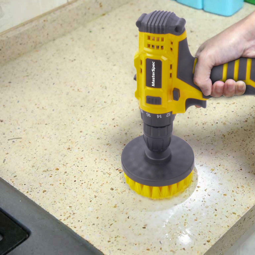 MasterSpec 12V Cordless Drill Driver Screwdriver Accessories W/Drill Brush