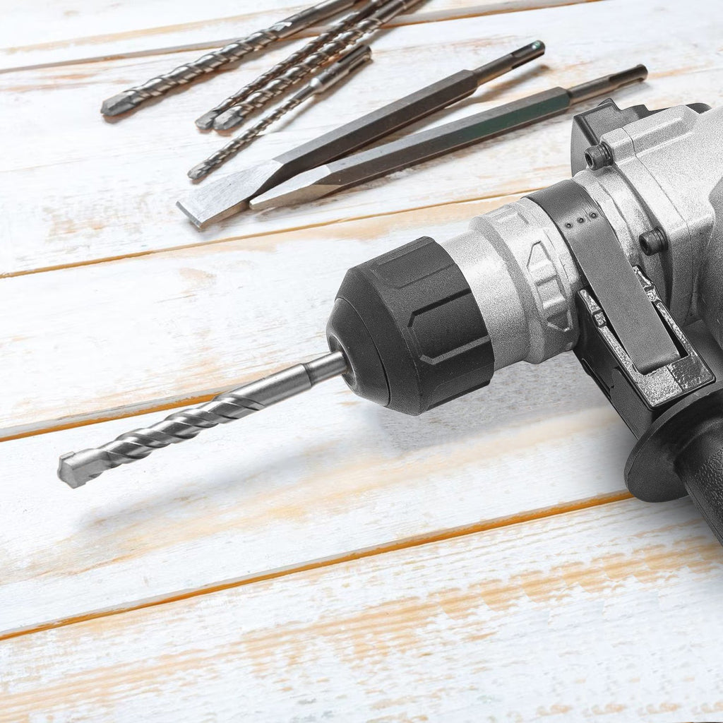 TOPEX 17 Piece SDS PLUS Rotary Hammer Drill Bits Set & Chisel Bits Hole Tool Set