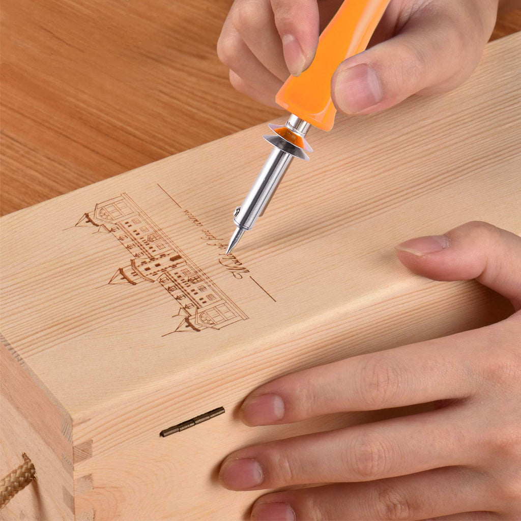 MasterSpec 37PC 30W Wood Burning Set Electric Soldering Iron Kit Iron Burner Hobby Kit