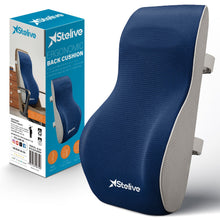 Load image into Gallery viewer, Stelive Ergonomic Back Cushion Lumbar Support Cushion Memory Foam Back Support Orthopedic Backrest Support Pillow w/ Adjustable Straps