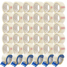 Load image into Gallery viewer, MasterSpec Clear Packing Tape - 36 Rolls w/ Cutters, 450m Total Length, 48mm x 75m