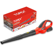 Load image into Gallery viewer, TOPEX 20V MAX Cordless Leaf Blower 1.5Ah Battery 200km/h