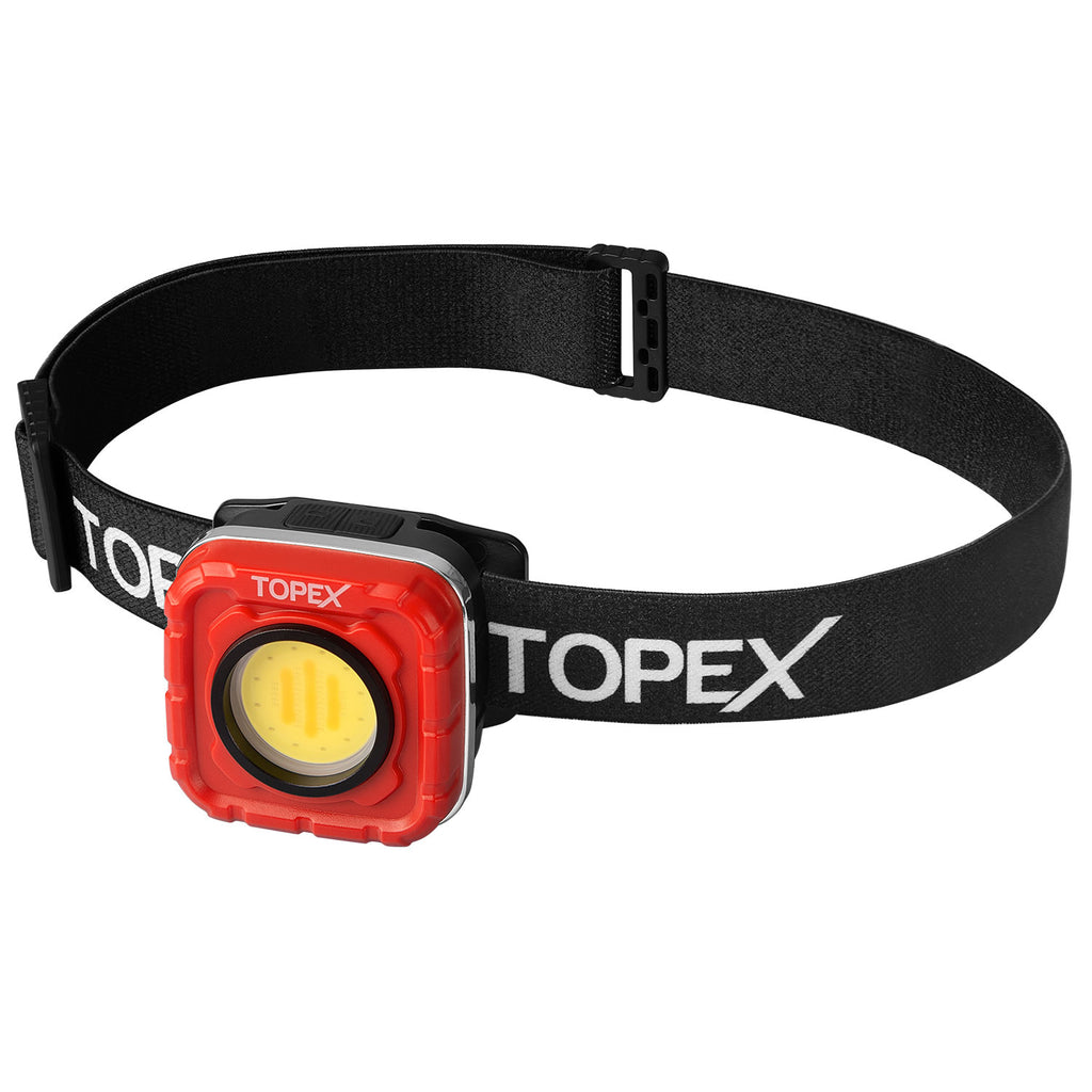 TOPEX 1000 Lumens Magnetic Base Rechargeable Work Light with 7 Light Modes & 10 Hours Runtime, IP64 Waterproof & Headlight, Detachable Head Lamp