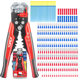 TOPEX 260-Piece Wire Stripper Self-Adjustable Crimper Plier Set Terminals Tools