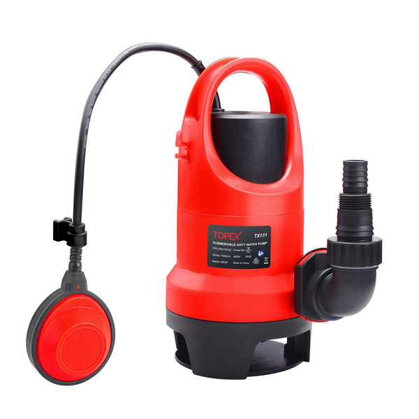 TOPEX 400W Sump Submersible Dirty Water Pump w/ Quick Adapter Swim Pool Pond Home Clean