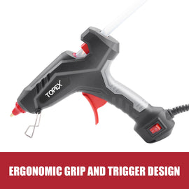 TOPEX Heavy Duty 100W Hot Melt Glue Gun Electric Heating Craft & 10 Glue Sticks
