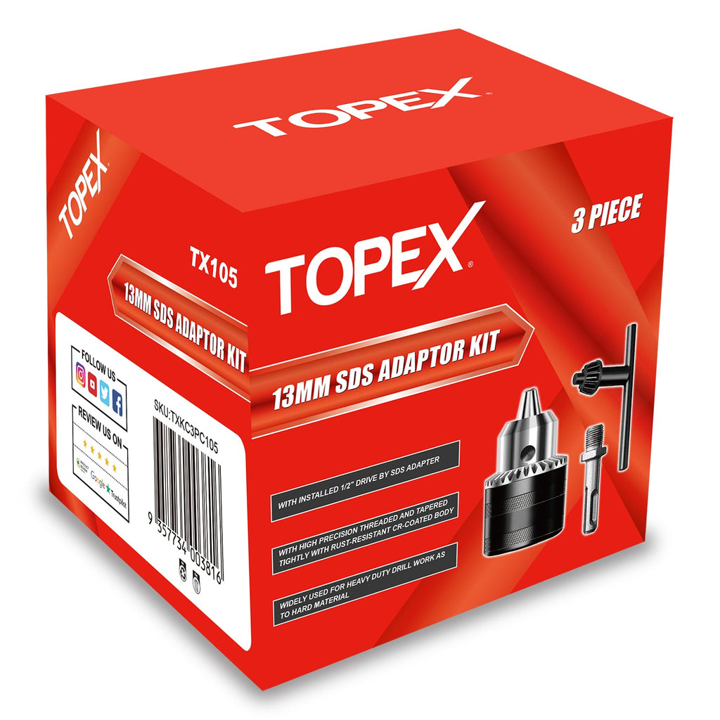 TOPEX 13mm SDS Plus Chuck Adapter