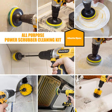 Load image into Gallery viewer, MasterSpec 30 PCS Drill Brush Scrub Pads &amp; Sponge Scrubber Drill Brush Kit with Extend Holder