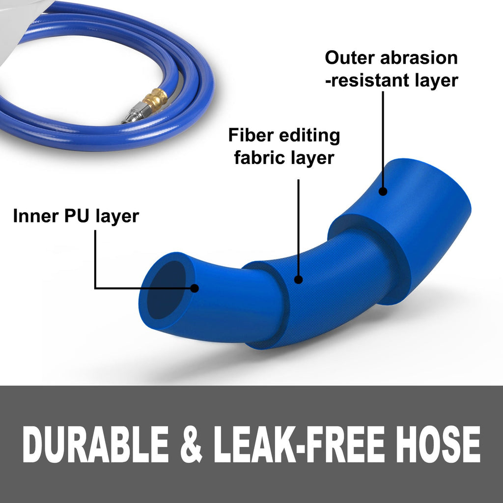 TOPEX 20M Air Hose Reel, 15 Bar Max Retractable Garden Hose Reel, Wall Mounted Air Compressor Hose Reel with Quick Coupling, Auto Rewind, Any Position Stop