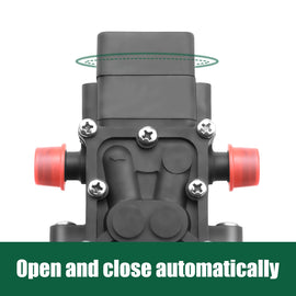 TOPLAND 12V Portable Diaphragm Water Pump with Safety Accessories Pressure Self Priming