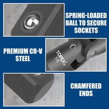 Load image into Gallery viewer, TOPEX 7-piece socket adaptor set 1/4" 3/8" and 1/2" universal joint socket adaptor