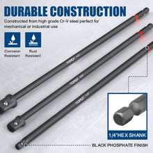 Load image into Gallery viewer, TOPEX 13-piece 1/4" Impact Socket Adapter Set Socket Bit Adapters Extension Bar Set