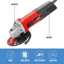 Load image into Gallery viewer, TOPEX 900W 125mm 5'' Angle Grinder w/ 20PCs 115mm Combo Discs Cut Grind Polish