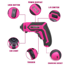 Load image into Gallery viewer, Monika Pink Tool Combo Cordless Drill Driver Electric Cutter Bottle Opener Screwdriver