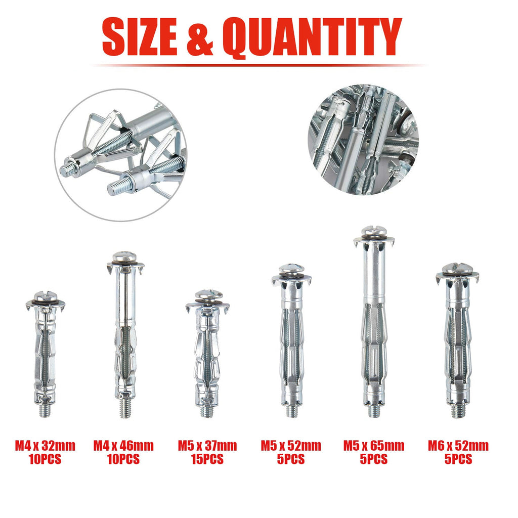 TOPEX 41 Pieces Hollow Wall Anchor Fixing Setting Tool Kit