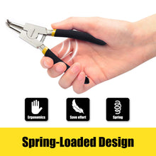 Load image into Gallery viewer, MasterSpec 7" Nickel Coated Circlip Pliers Set Snap Ring Remover Rolling Pounch