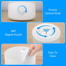 Load image into Gallery viewer, Stelive 2.5L Humidifier for Bedroom Children's Room, Cool Mist Humidifier and Essential Oil Diffuser Combo, Top Fill Humidifier for Baby, Home, Plant