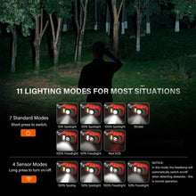 Load image into Gallery viewer, TOPEX Headlamp Rechargeable Head Torch, 1000 Lumens Waterproof LED Headlight with Red Lights, 11 Light Modes, Motion Sensor Control for Camping, Hiking, Outdoor