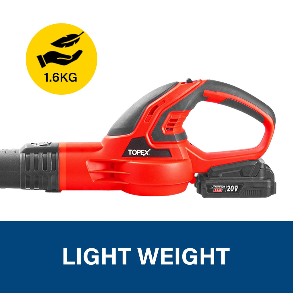 TOPEX 20V Cordless Blower and Hedge Trimmer Combo Kit w/ Battery