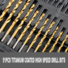 Load image into Gallery viewer, TOPEX 204PC Combination Titanium Drill Bit Set Screw Bits for Metal Wood Masonry