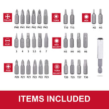 Load image into Gallery viewer, TOPEX 32-Piece CR-V Security Screwdriver Bit Set with Belt Clip Magnetic Driver Kit