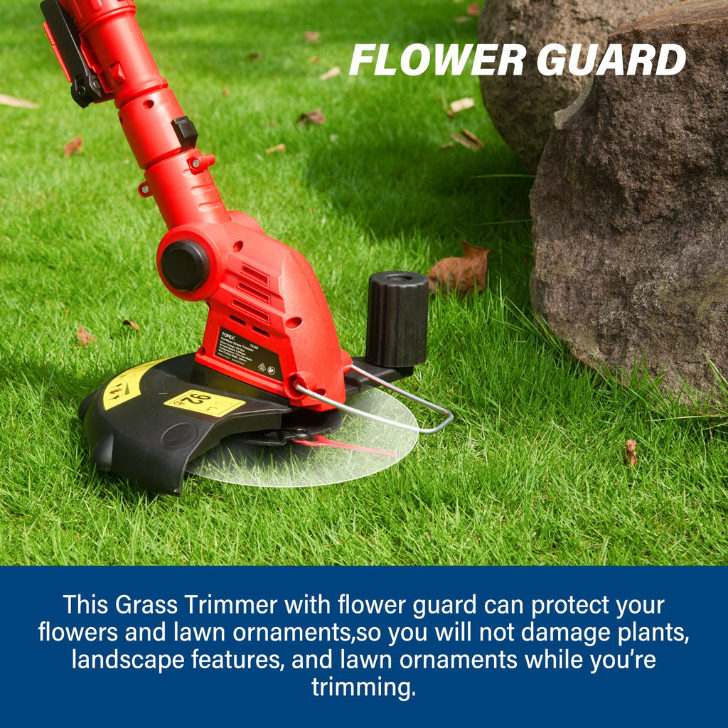 TOPEX 20V Cordless Lawn Grass Line Trimmer 2 in 1 Whipper Snipper with 10 Blades