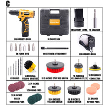 Load image into Gallery viewer, MasterSpec 12V Cordless Drill Driver Screwdriver Accessories W/Drill Brush