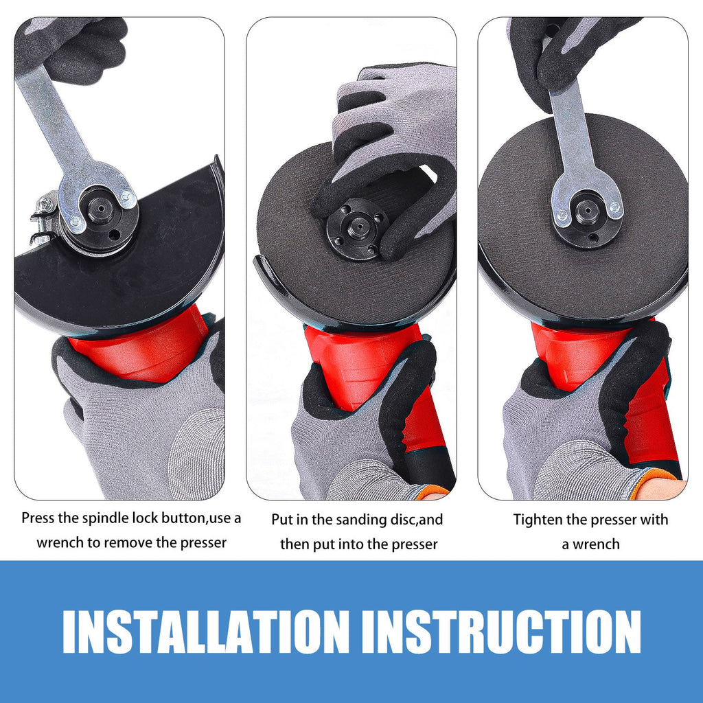 TOPEX 900W 125mm 5'' Angle Grinder w/ 20PCs 115mm Combo Discs Cut Grind Polish