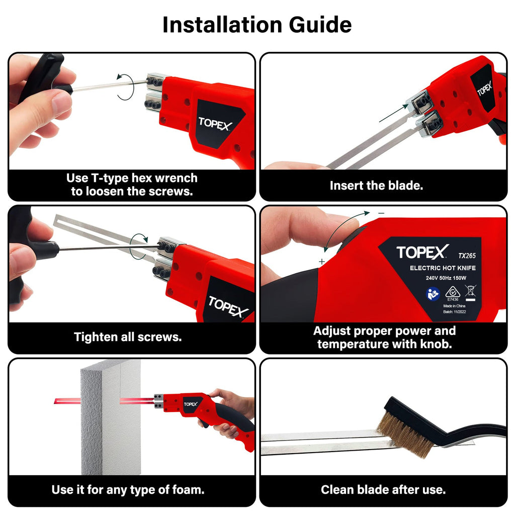 TOPEX 9.6W & Heavy Duty Foam Cutter Set