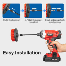 Load image into Gallery viewer, TOPEX 14-Piece Drill Brush Attachment Kit – 2-in-1 Cleaning &amp; Polishing Power Scrubber Set