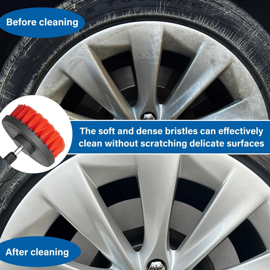 TOPEX 14-Piece Drill Brush Attachment Kit – 2-in-1 Cleaning & Polishing Power Scrubber Set