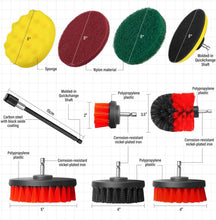 Load image into Gallery viewer, TOPEX 14-Piece Drill Brush Attachment Kit – 2-in-1 Cleaning &amp; Polishing Power Scrubber Set