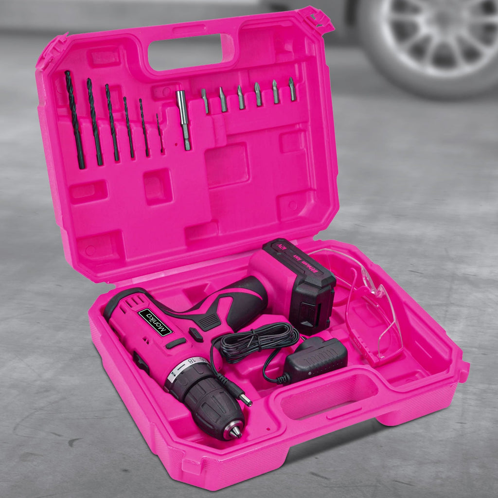 Monika 12V Pink Lithium Cordless Drill