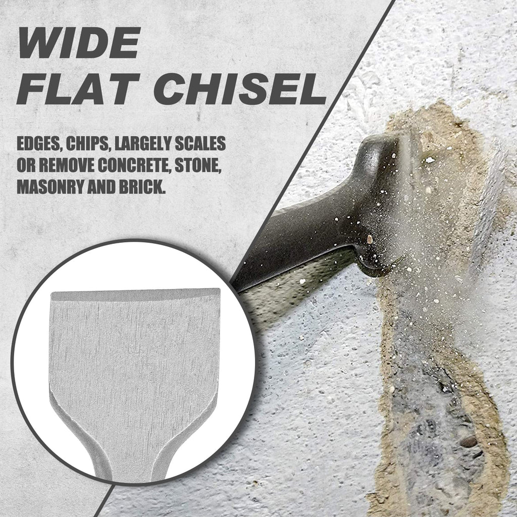 TOPEX 17 Piece SDS PLUS Rotary Hammer Drill Bits Set & Chisel Bits Hole Tool Set