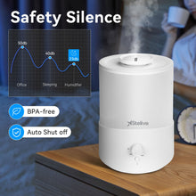 Load image into Gallery viewer, Stelive 2.5L Humidifier for Bedroom Children's Room, Cool Mist Humidifier and Essential Oil Diffuser Combo, Top Fill Humidifier for Baby, Home, Plant