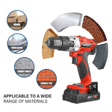 Load image into Gallery viewer, TOPEX 20V Lithium-Ion Cordless Drill Driver Impact Hammer drill w/ Battery Charger
