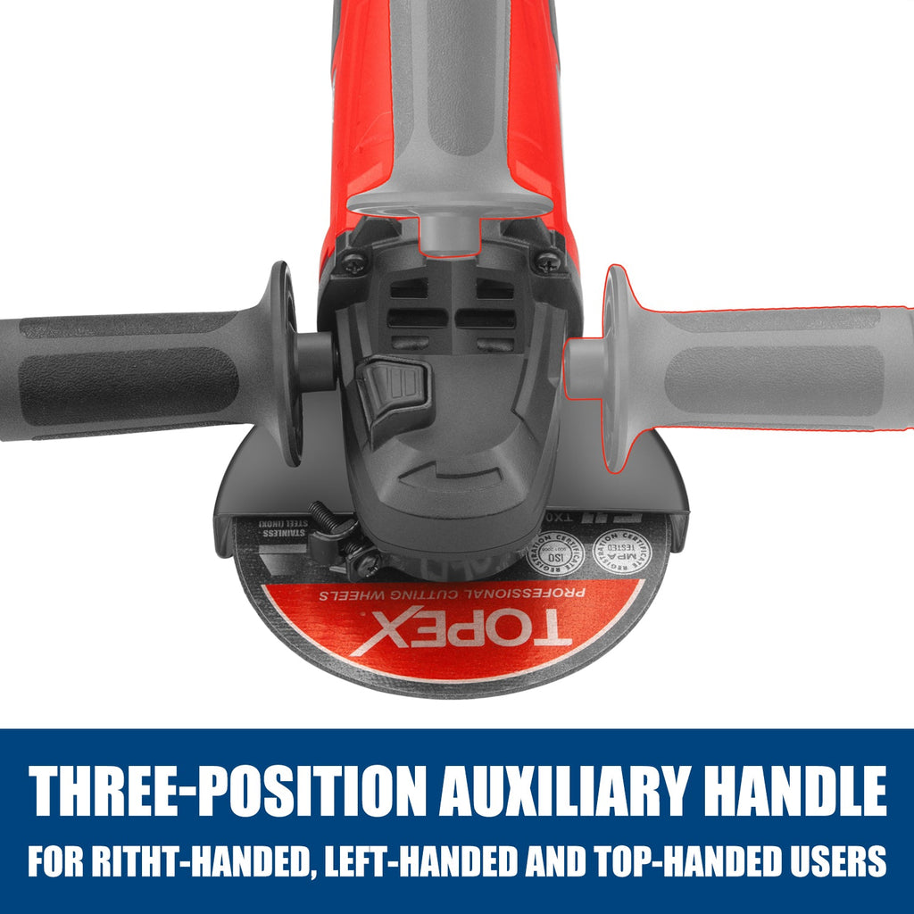 TOPEX 1200W Angle Grinder Heavy Duty 125mm 5" Angle Grinder w/ Cutting Disc