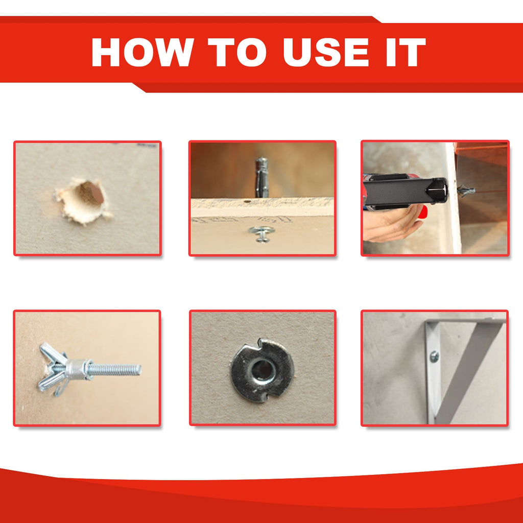 TOPEX 41 Pieces Hollow Wall Anchor Fixing Setting Tool Kit