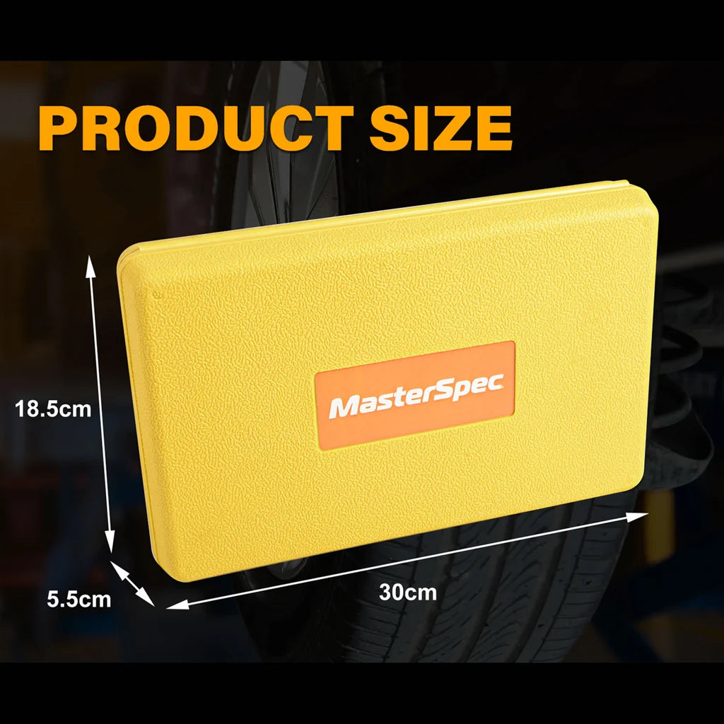 MasterSpec 64-Piece Tubeless Tire Puncture Repair Kit | Universal Flat Tire Plug Tool Set