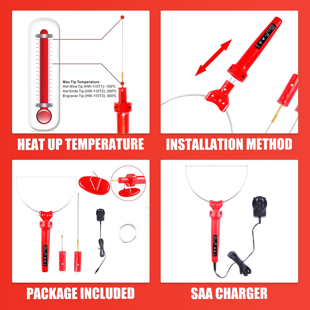 TOPEX 9.6W & Heavy Duty Foam Cutter Set