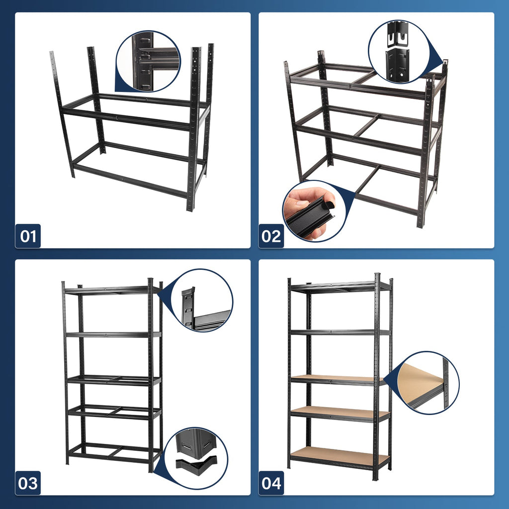 MasterSpec Garage Shelving Warehouse Shelf unit Storage Rack 1.8x0.9m