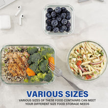 Load image into Gallery viewer, Stelive 12 PCS Glass Food Storage Containers Airtight Food Containers Leakproof Lunch box BPA Free
