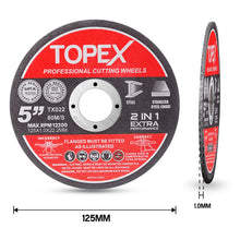 Load image into Gallery viewer, TOPEX Heavy Duty 900W 125mm 5" Angle Grinder w/ 50PCs 5" Cutting Discs